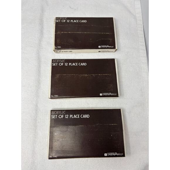 36 Vintage Mid Century Modern MCM Acrylic Lucite Dinner Name Place Card Holders - Picture 4 of 15